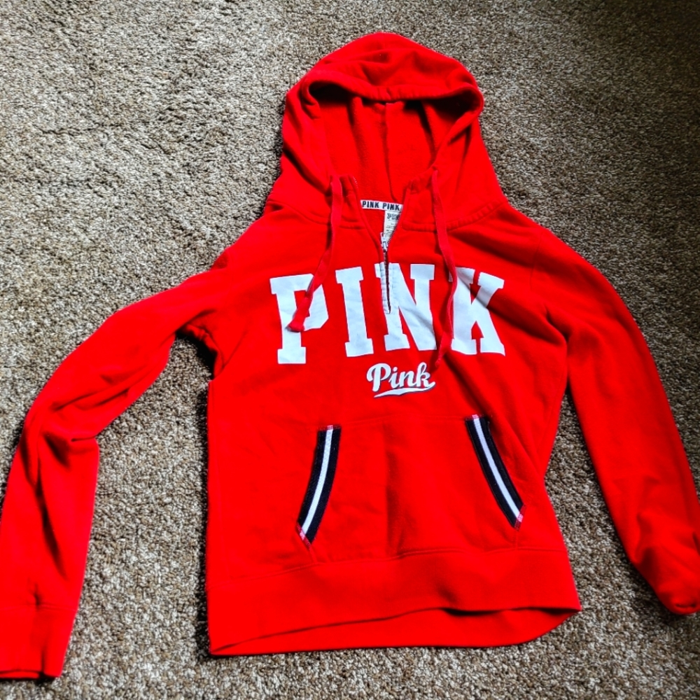 Pink quarter zip hoodie